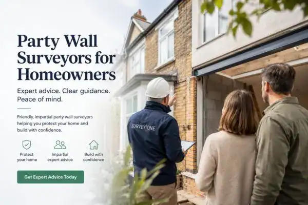 Image of couple with Party wall survey from Survey One Islington